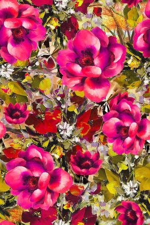 花卉印花华亿平台图片