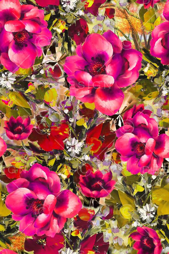 花卉印花华亿平台图片