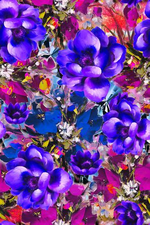 花卉印花华亿平台图片