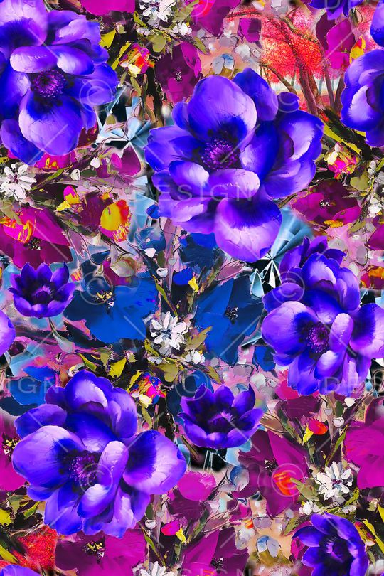 花卉印花华亿平台图片