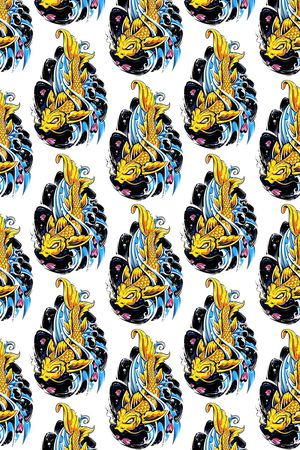 鱼图腾印花华亿平台图片