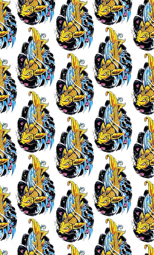 鱼图腾印花华亿平台图片