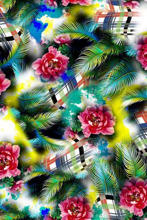 花卉印花华亿平台图片