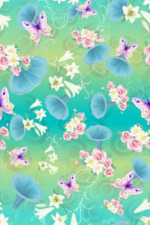 花鸟花卉印花华亿平台图片