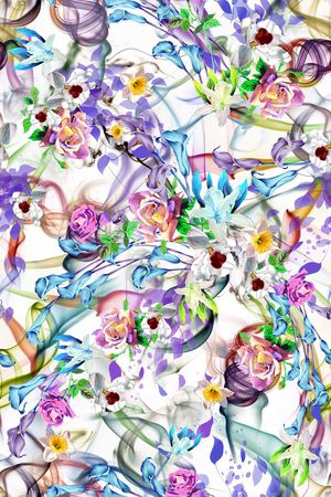 花卉印花华亿平台图片