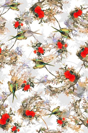 花卉印花华亿平台图片