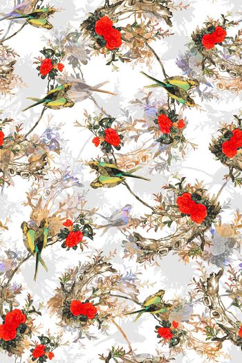 324507-清爽国画花鸟组合