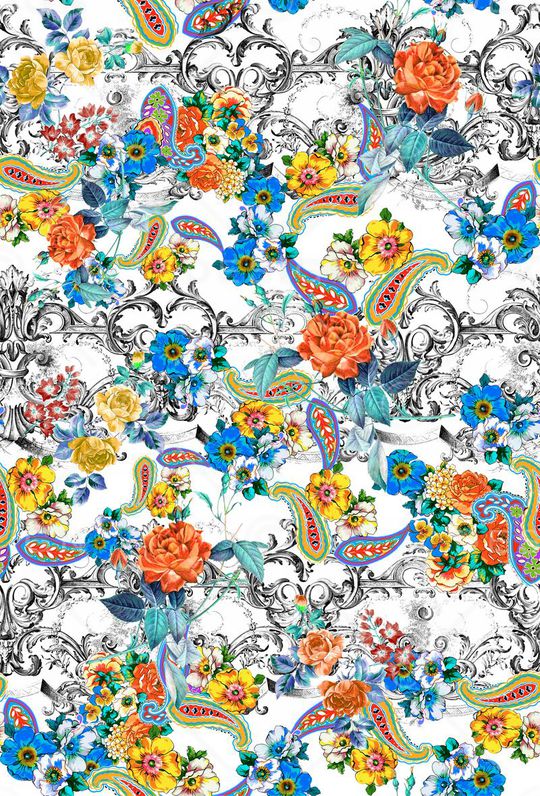 花卉印花华亿平台图片