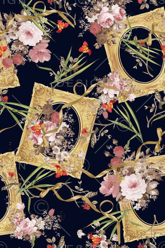 流行时尚花等印花华亿平台图片