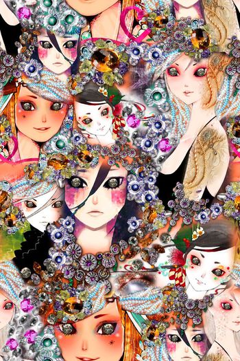 324659-创意插画卡通珠宝宝石组合