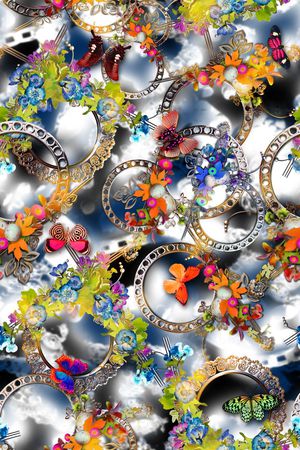 花卉印花华亿平台图片