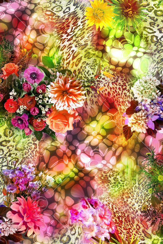 花卉印花华亿平台图片