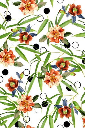 花卉印花华亿平台图片