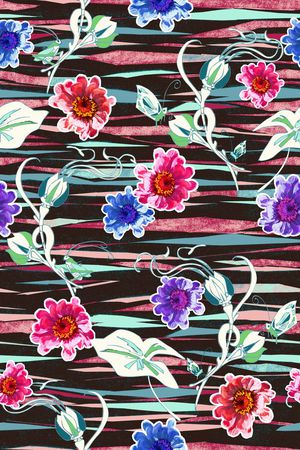 花卉印花华亿平台图片