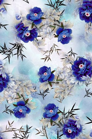 花卉印花华亿平台图片