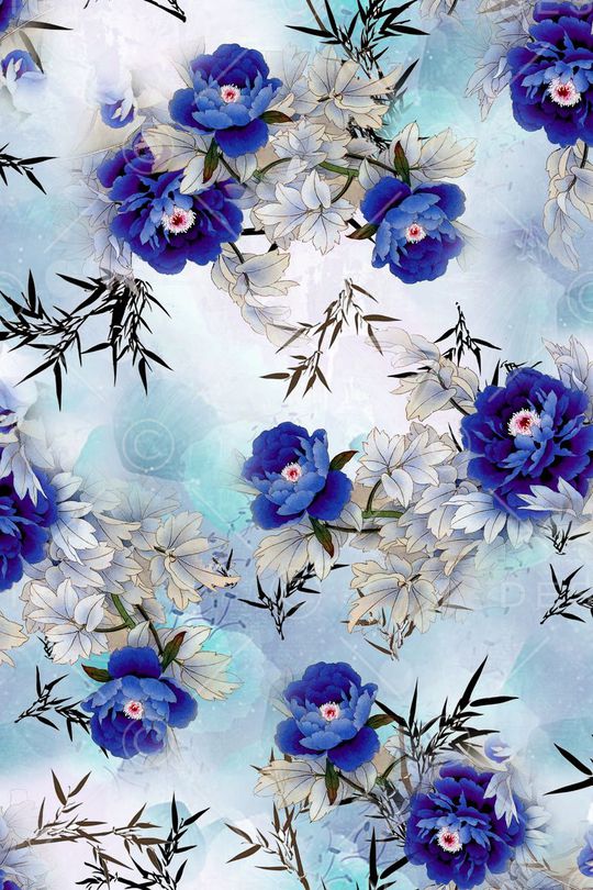 花卉印花华亿平台图片