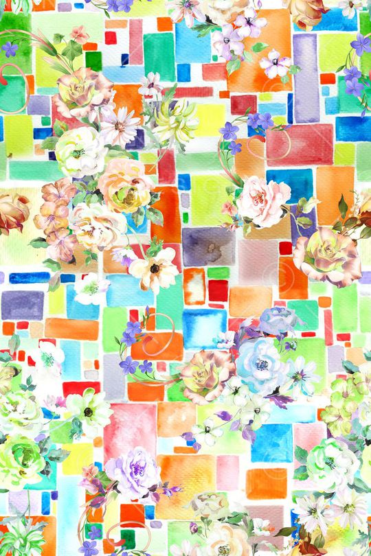 花卉印花华亿平台图片