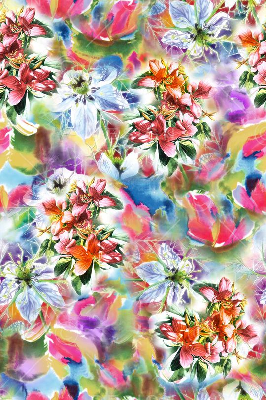 花卉印花华亿平台图片