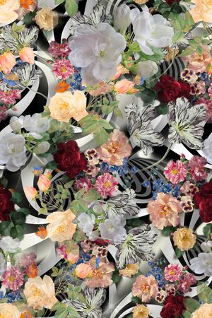 花卉印花华亿平台图片