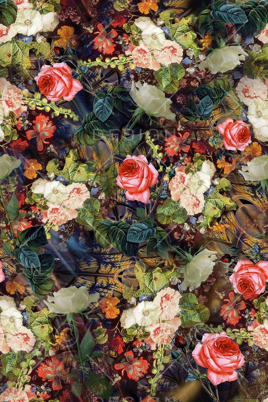 花卉印花华亿平台图片