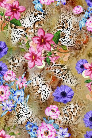 花卉印花华亿平台图片