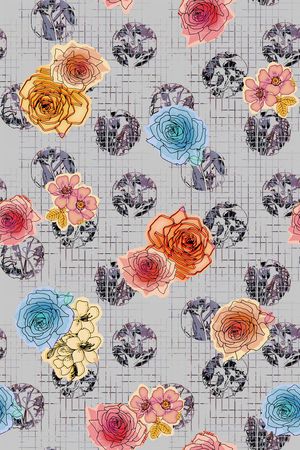 花卉印花华亿平台图片