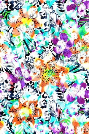 豹纹印花华亿平台图片