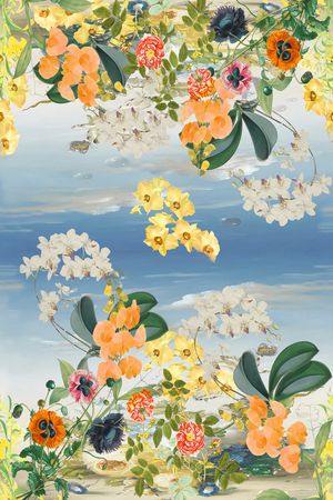 花卉印花华亿平台图片