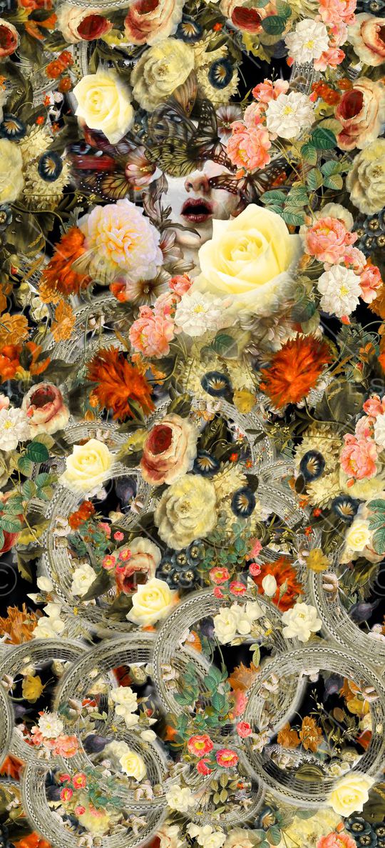 花卉印花华亿平台图片