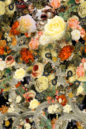 花卉印花华亿平台图片