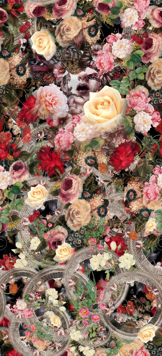 花卉印花华亿平台图片