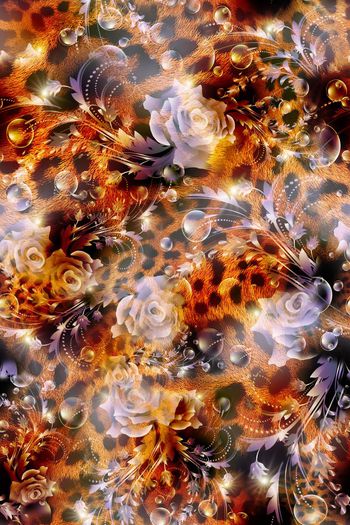 326346-光彩花卉豹纹动物纹组合