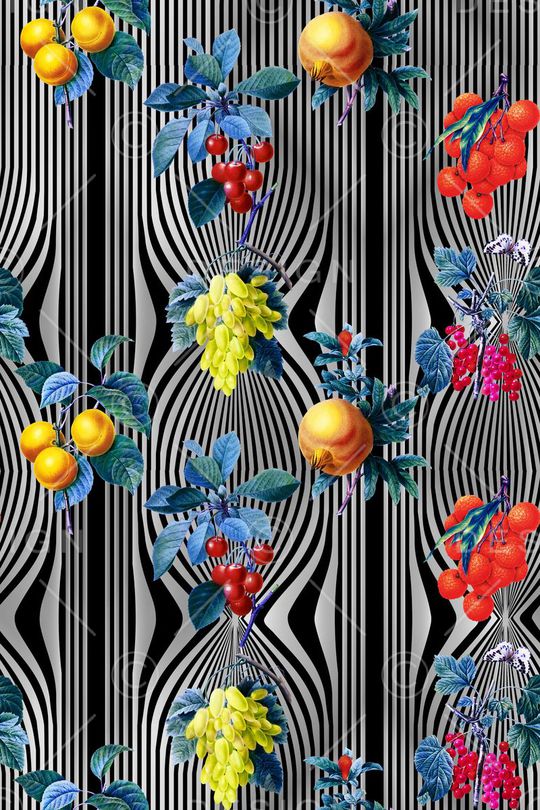 条纹印花华亿平台图片