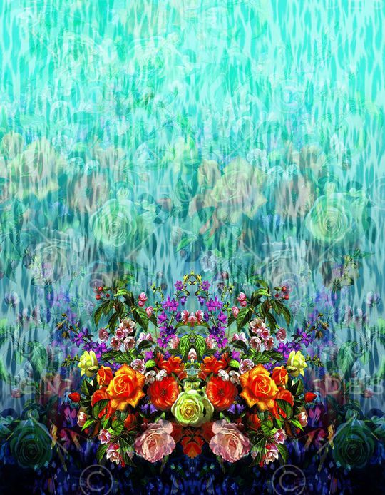 花卉印花华亿平台图片