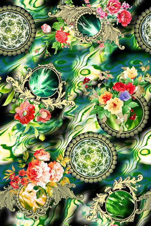 花卉印花华亿平台图片