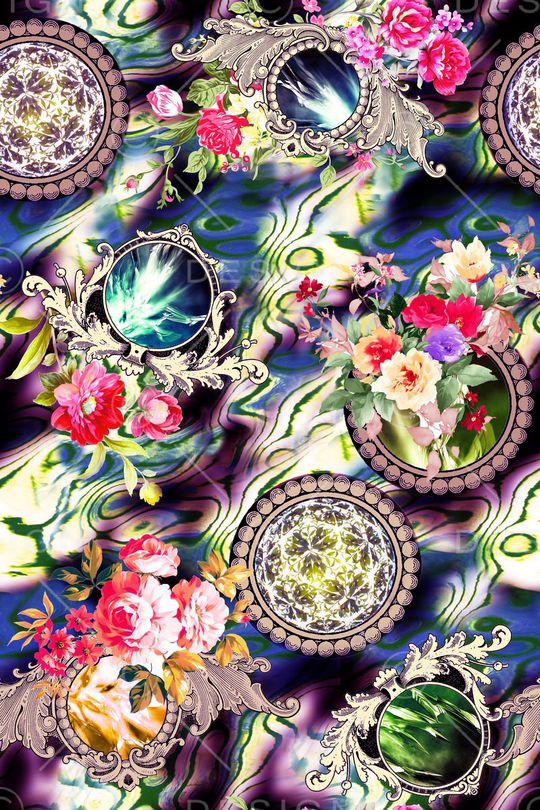 花卉印花华亿平台图片