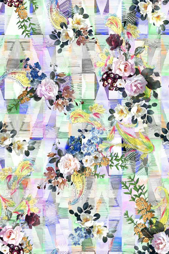 花卉印花华亿平台图片