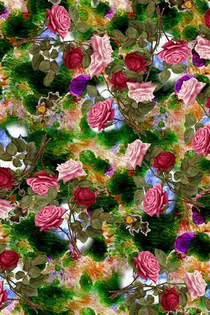 花卉印花华亿平台图片