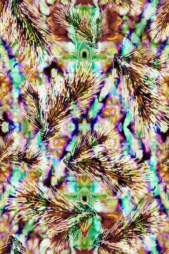 327946-抽象树叶纹理对称图案