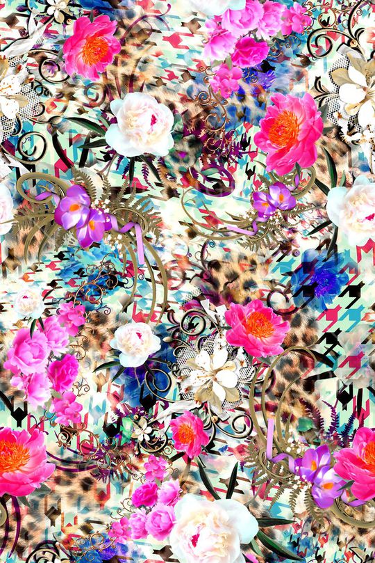 花卉印花华亿平台图片