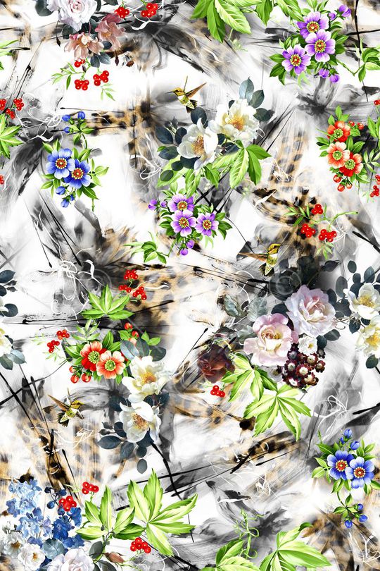 花卉印花华亿平台图片