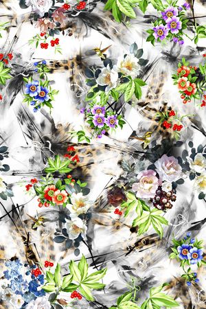 花卉印花华亿平台图片