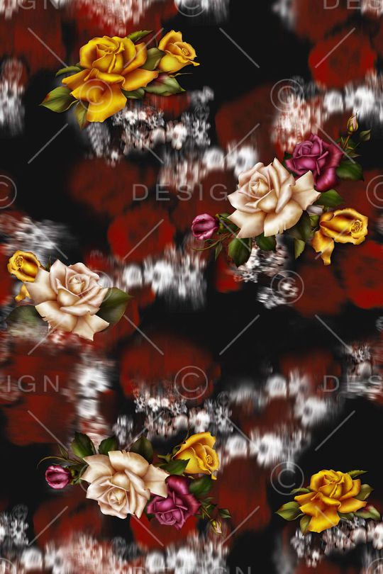 花卉印花华亿平台图片