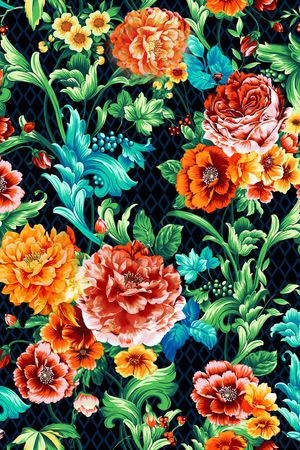 花卉印花华亿平台图片