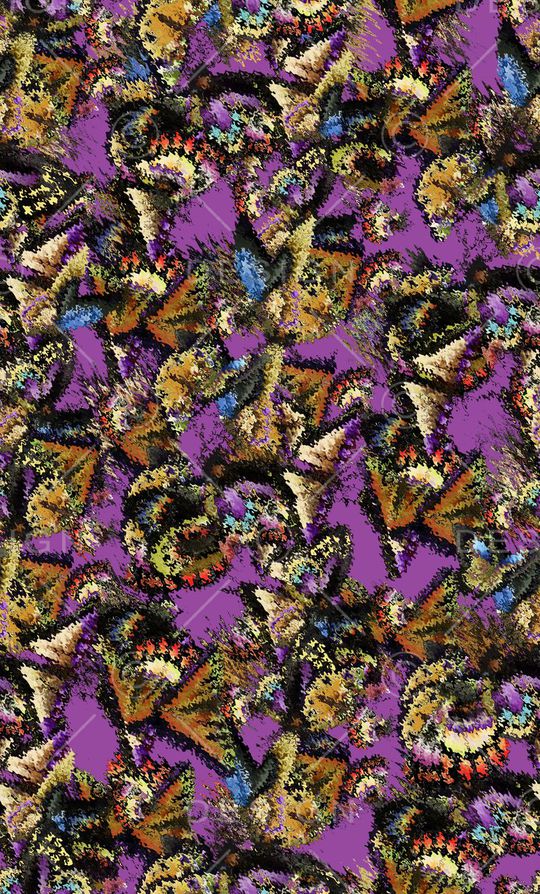 蝴蝶印花华亿平台图片