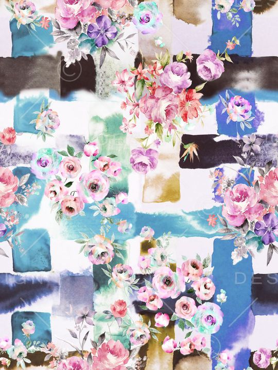 花卉印花华亿平台图片