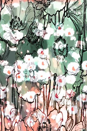 水彩风格印花华亿平台图片