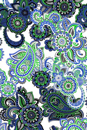 佩斯利印花华亿平台图片