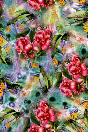 花卉印花华亿平台图片