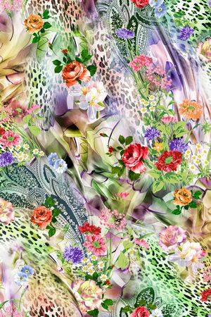 花卉印花华亿平台图片